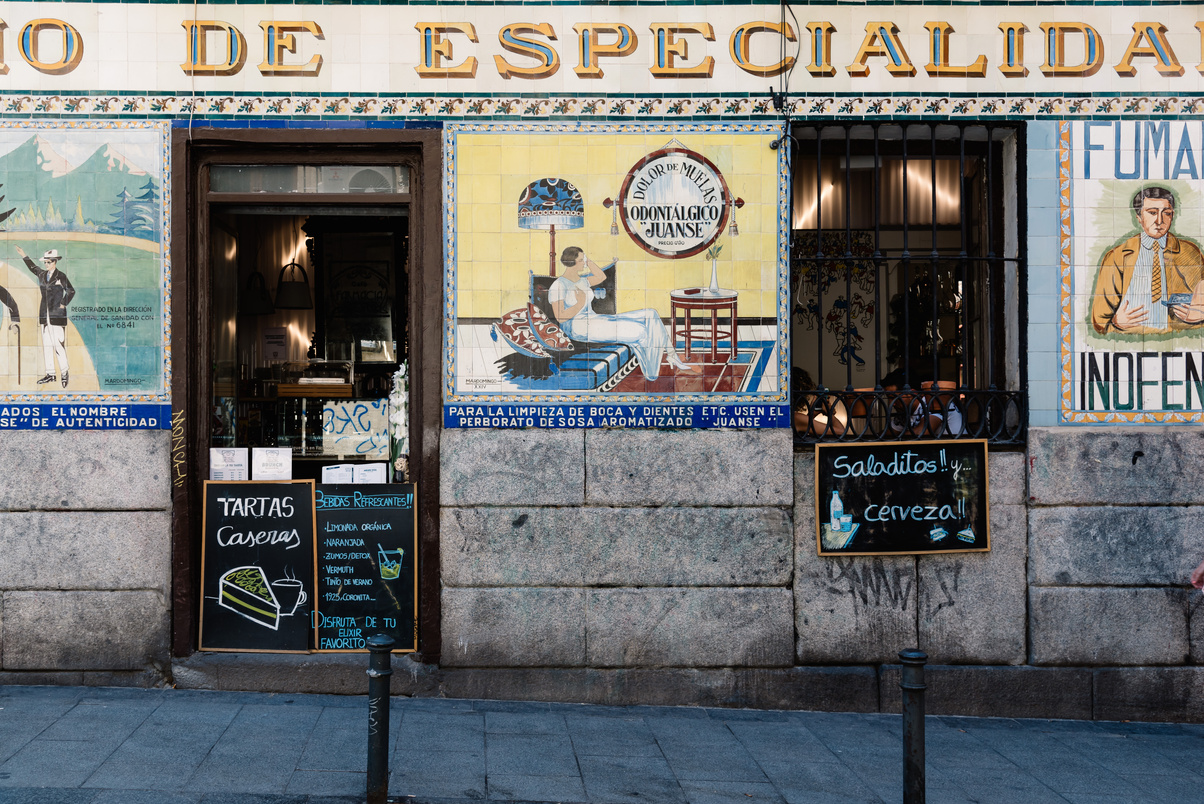 Typical Bar in Malasana District in Madrid