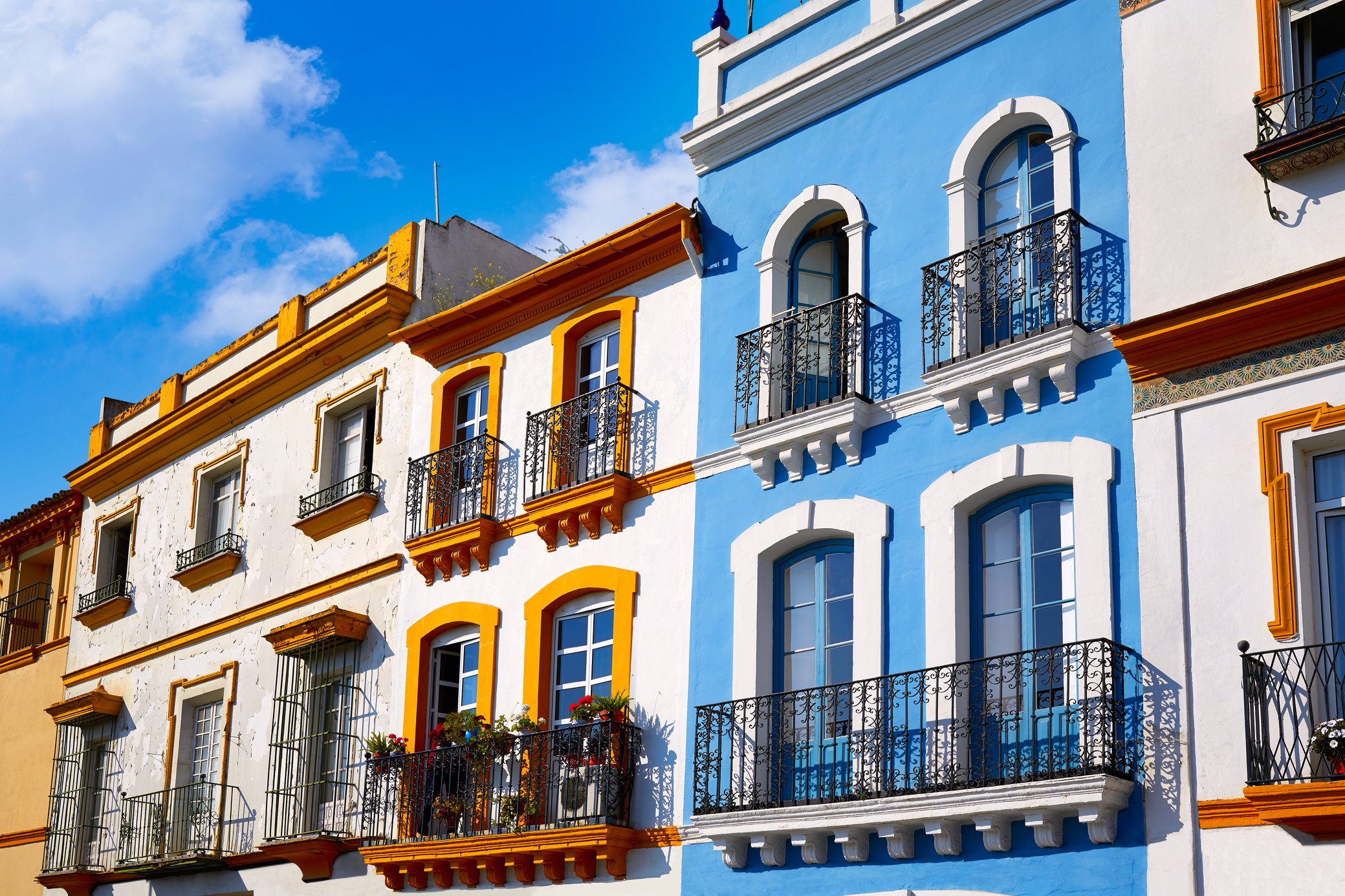 Triana Barrio Seville Facades Andalusia Spain